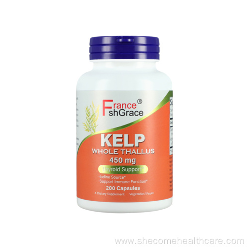 Kelp Natural Iodine Supports Healthy Thyroid Kelp Capsules